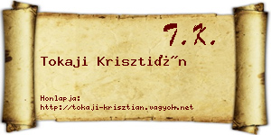 Tokaji Krisztián névjegykártya