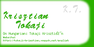 krisztian tokaji business card